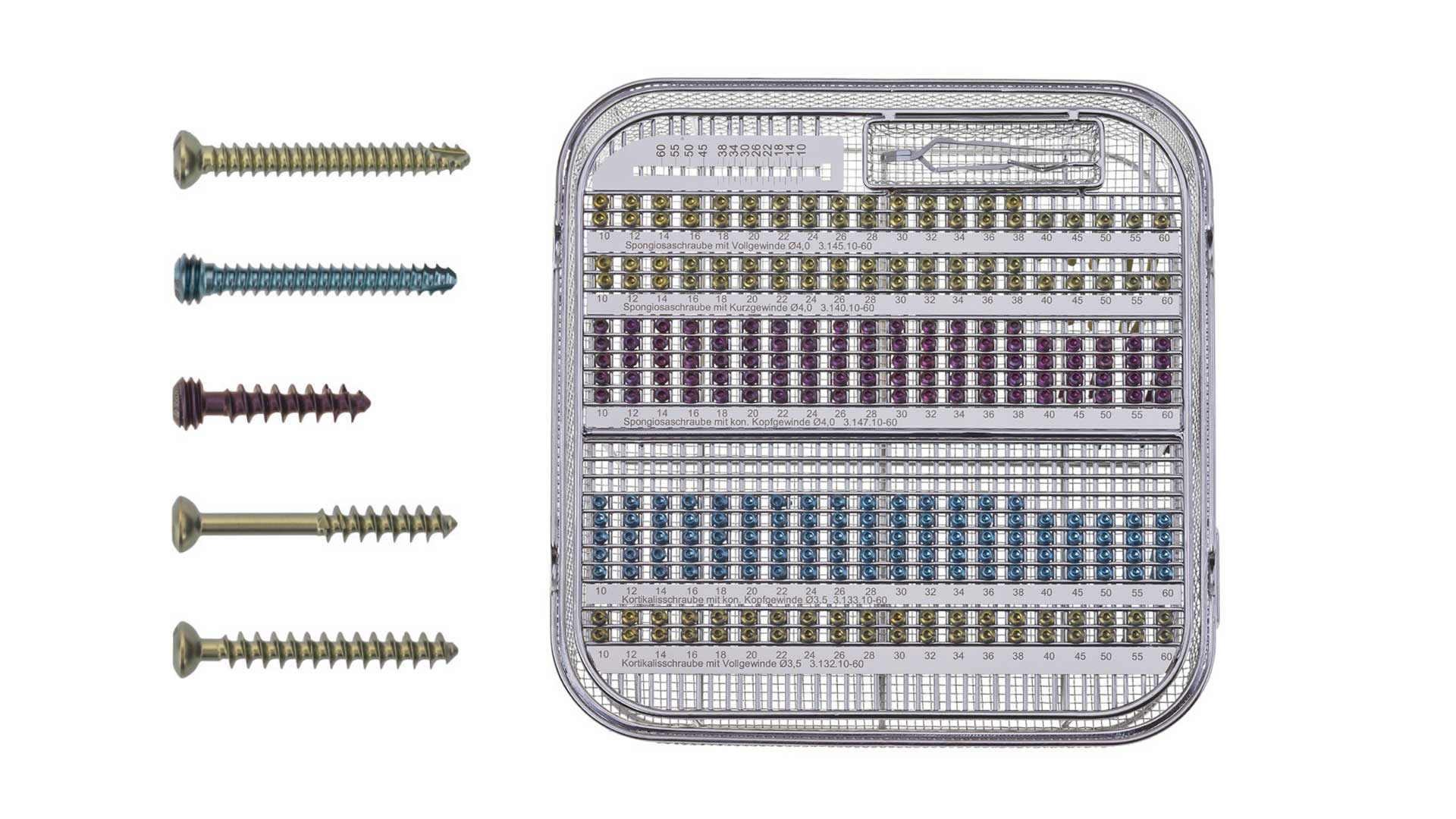 Königsee Implantate Produkte: Set Schrauben ws 3.5/4.0 ISK Spongiosa 4.0 Titan; aus der Kategorie Schrauben