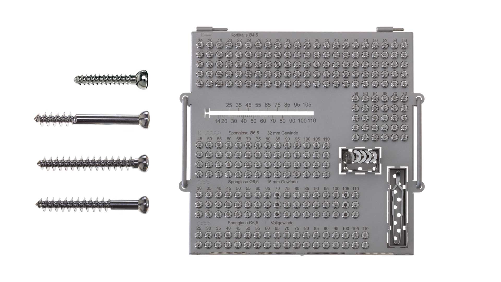 Königsee Implantate Produkte: Set Schraubenbank für Großfragment Stahl, aus der Kategorie Schrauben